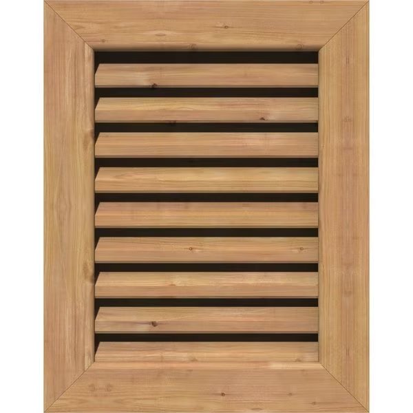 Vertical Gable Vent Functional, Western Red Cedar Gable Vent w/ 1